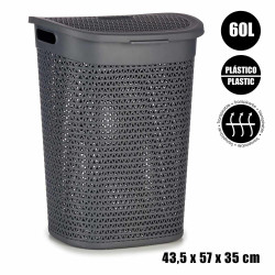 PANIER LINGE AVEC COUVERCLE 60L ANTHRACITE 