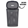 CESTO PARA ROUPA C/TAMPA 60L ANTRACITE 