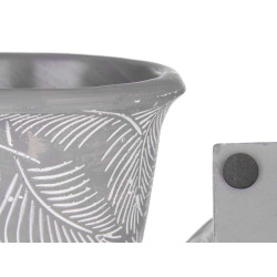 VASO FORMATO COPO CIMENTO MEDIO FOLHAS 13X19,5