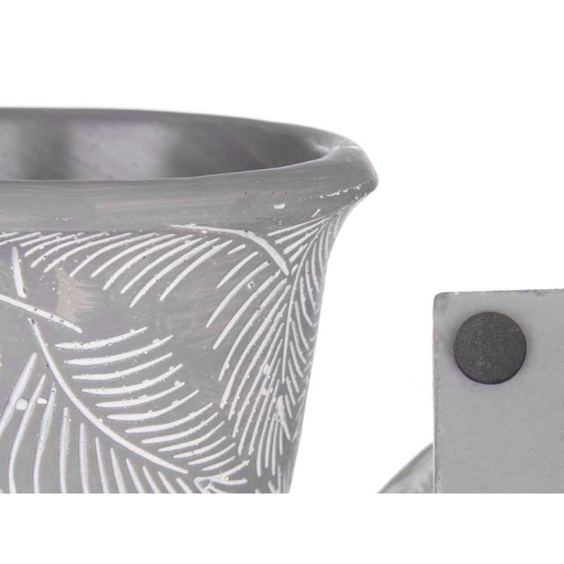 VASO FORMATO COPO CIMENTO MEDIO FOLHAS 13X19,5