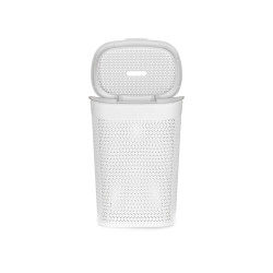 CESTO PARA ROUPA C/TAMPA 60L BRANCO