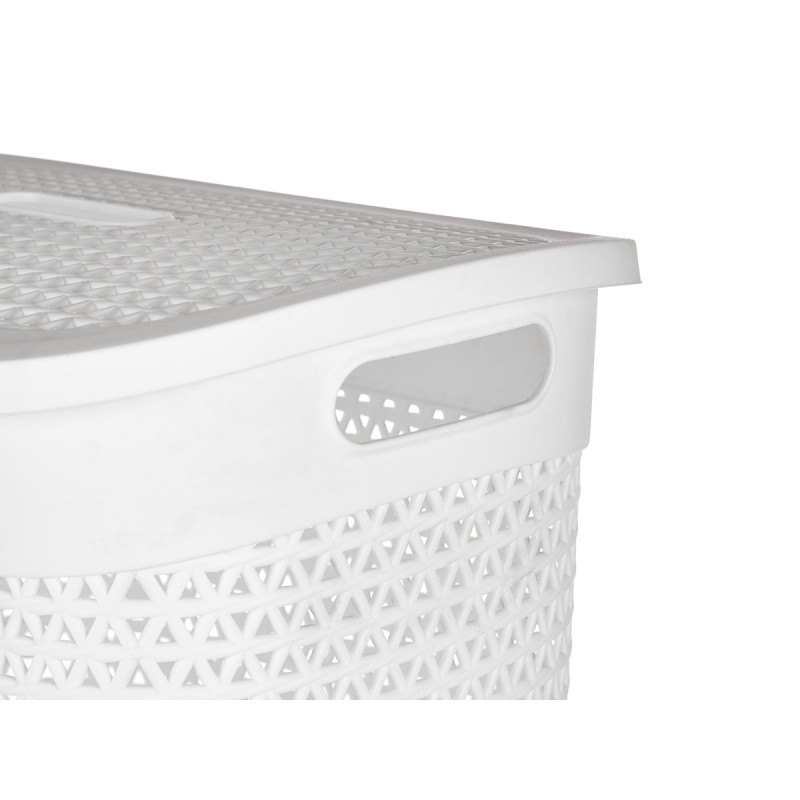 LAUNDRY BASKET WHIT TAP 60L WHITE