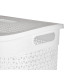 PANIER LINGE AVEC COUVERCLE 60L BLANC 