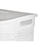 CESTO PARA ROUPA C/TAMPA 60L BRANCO