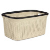 CESTO PLASTICO RATTAN ROUPA 36L CREME 