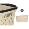 CESTO PLASTICO RATTAN ROUPA 36L CREME 