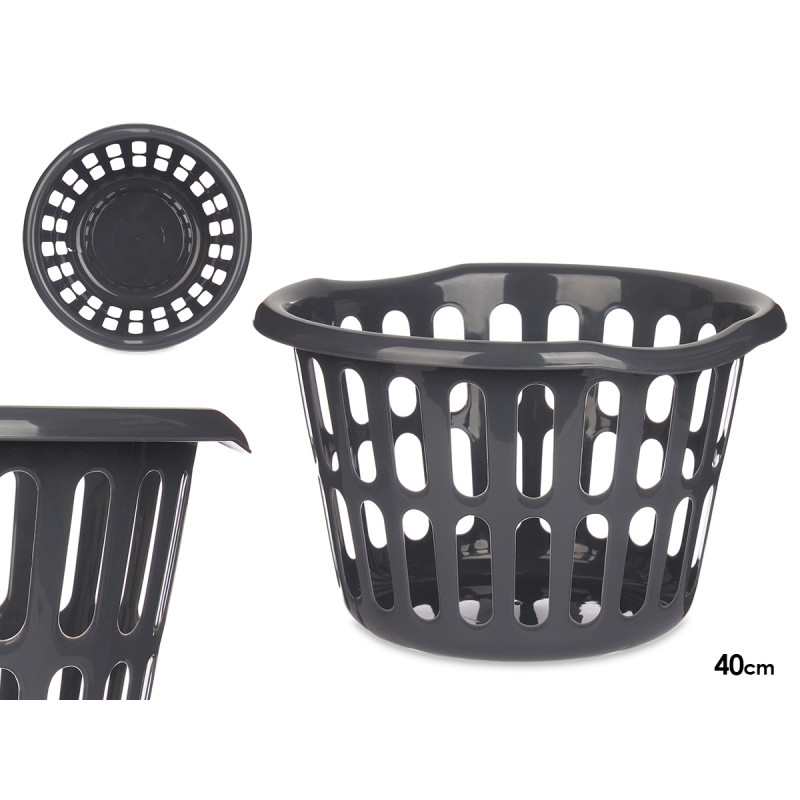 CESTO ROTONDO DIAM 40CM TRAFORATO ANTRACITE