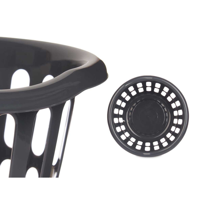 ROUND BASKET 40CM DIAM ANTHRACITE OPENWORK 
