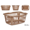 RECTANGULAR BASKET 58X42CM DIAM TAUPE OPENWORK 