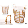 OVAL BASKET WITH  HANDLES NATURAL