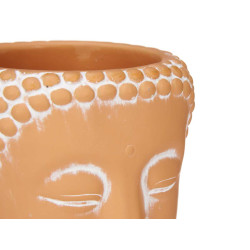 TERRACOTTA BUDHA POT 12CM 
