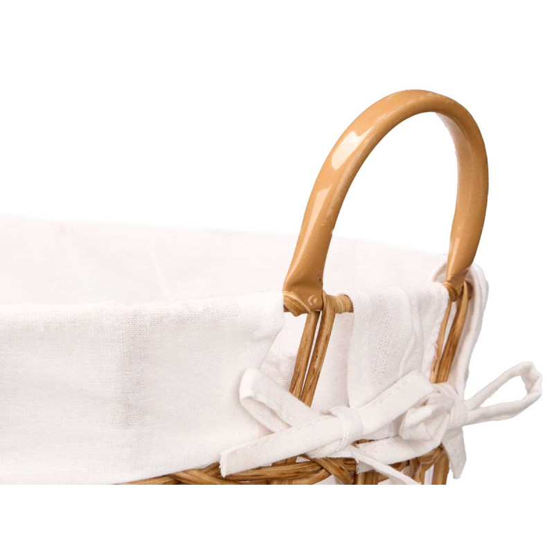 OVAL BASKET WITH  HANDLES NATURAL