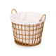 LOW ROUND BASKET WITH HANDLES NATURAL