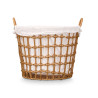 LOW ROUND BASKET WITH HANDLES NATURAL