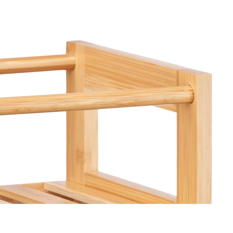 BAMBOO SHELF WITH WHEELS 3 SHELVES