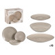 SERV. PIATTI 18 PZ SPIRALE GRIGIO 