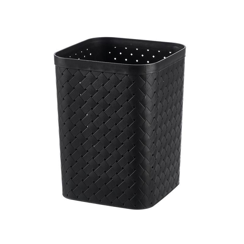 BALDE LIXO QUADRADO PRETO