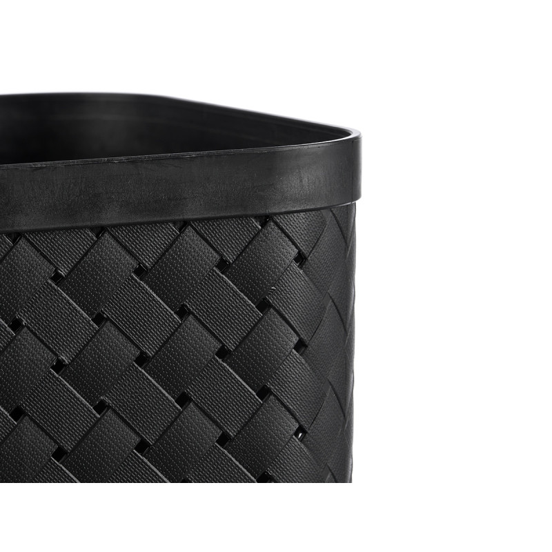 BALDE LIXO QUADRADO PRETO