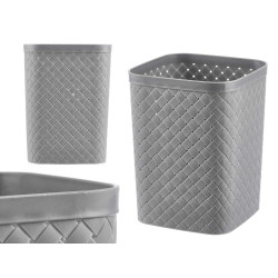 POUBELLE CARRÉ GRIS