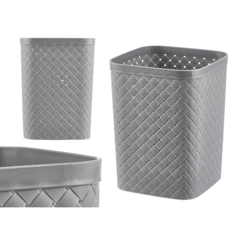 POUBELLE CARRÉ GRIS