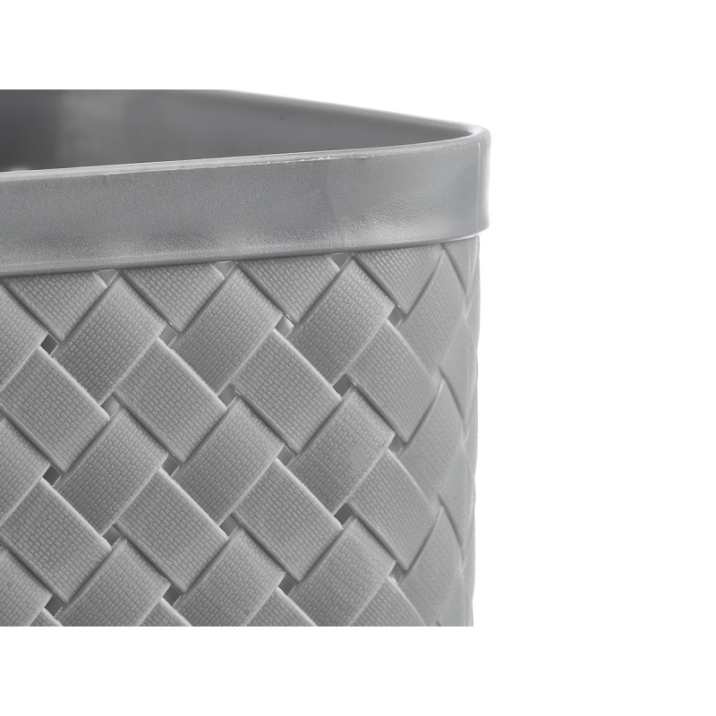 POUBELLE CARRÉ GRIS