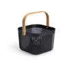 BLACK SQUARE BASKET MULTIPURPOSE WITH HANDLE 