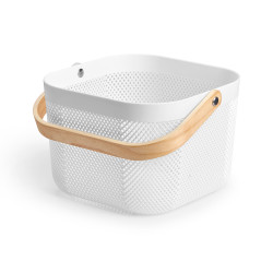 PANIER POLYVALENT BLANC CARRÉ POIGNÉE