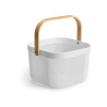 CESTA BIANCA QUADRATA CON MANIGLIE