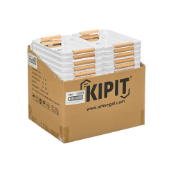 WHITE PLASTIC BASKET BAMBOO HANDLE 27,5X18CM