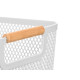 CESTA PLASTICO ASA BAMBU BLANCA 36X22CM