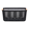 CESTO PLASTICO PRETO PEGA BAMBU 36X22CM