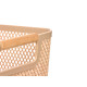 CESTINO PLASTICA BEIGE MANICO BAMBU 32X20,5 CM