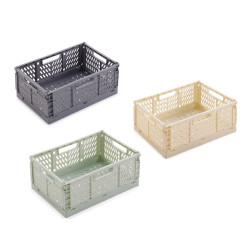 SCATOLA PIEGHEVOLE PLASTICA 30X20CM ASS 3 COL