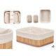 SET 3 BAMBOO WHITE ORGANISERS 2 SIZES