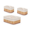 SET 3 ORGANIZZATORI BAMBU BIANCO 2 DIMENSIONI 