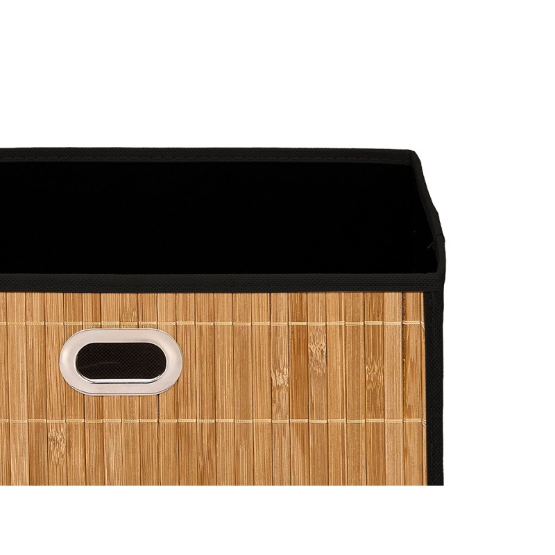 ORGANIZZATORE QUADRATO BAMBU NERO