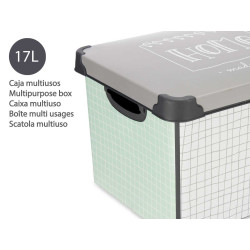 17L HOME PLASTIC BOX WITH HANDLE