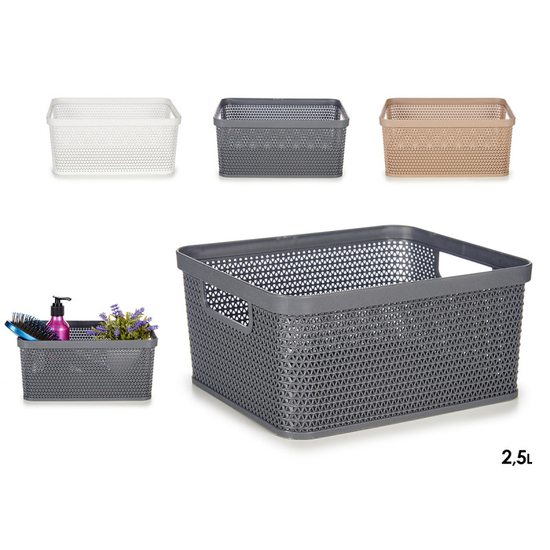 PANIER MULTIFONCTION RECTANGULAIRE PET SET 3 COUL 