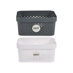 STORAGE BASKET M SET 2 COLORS CIRCLES 
