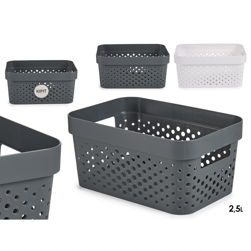 STORAGE BASKET L SET 2 COLORS CIRCLES 