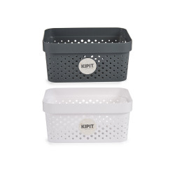 STORAGE BASKET L SET 2 COLORS CIRCLES 