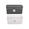  STORAGE BASKET L HANDLE SET 2 COLORS BRAIDED