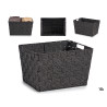FABRIC CONIC BOX RECT WITH HANDLES BIG BLACK