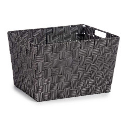 FABRIC CONIC BOX RECT WITH HANDLES BIG BLACK