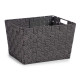 FABRIC CONIC BOX RECT WITH HANDLES BIG BLACK