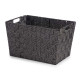 FABRIC CONIC BOX RECT WITH HANDLES BIG BLACK