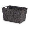 FABRIC CONIC BOX RECT WITH HANDLES BIG BLACK
