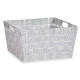 FABRIC CONIC BOX RECT WITH HANDLES MED WHITE