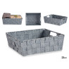 CESTA RECTANGULAR 23CM CINZA