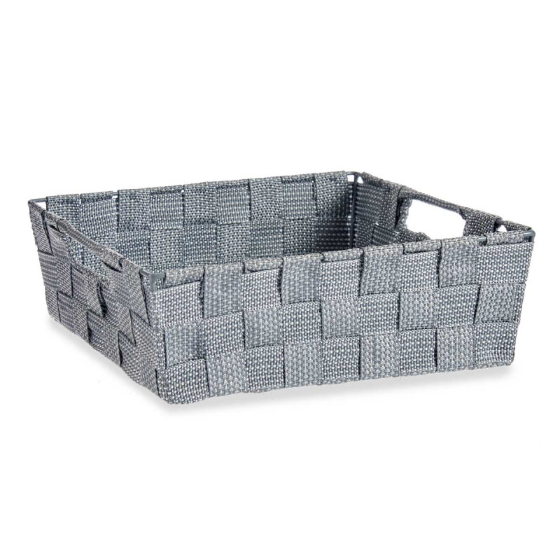 FABRIC BOX RECT 23CM GREY